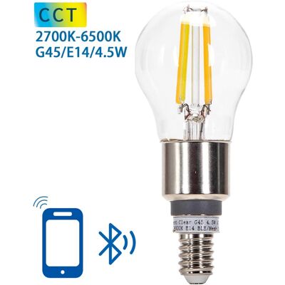 AIGOSTAR Bombilla LED Inteligente E14 G45 Bluetooth Filamento Mesh 4.5W 2700K~6500K 470Lm (Transparente) AIGOSTAR Bombilla LED Inteligente E14 G45 Bluetooth Filamento Mesh 4.5W 2700K~6500K 470Lm (Transparente)