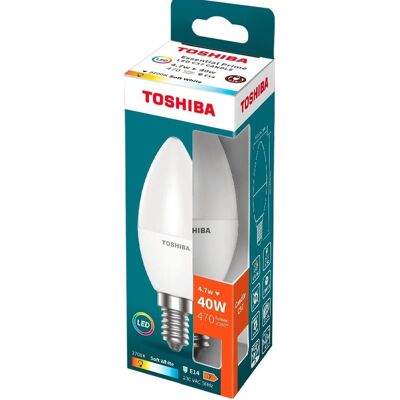 Bombilla LED Essential Prime C37 E14 4,7W 2700K 470Lm - TOSHIBA Bombilla LED Essential Prime C37 E14 4,7W 2700K 470Lm - TOSHIBA