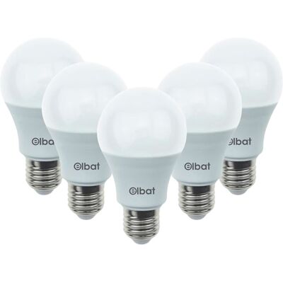 Pack de 5 Bombillas LED E27 A60 12W 6000K 1080Lm - ELBAT Pack de 5 Bombillas LED E27 A60 12W 6000K 1080Lm - ELBAT