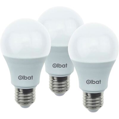 Pack de 3 bombillas LED E27 A60 12W 6000K 1080Lm - ELBAT Pack de 3 bombillas LED E27 A60 12W 6000K 1080Lm - ELBAT