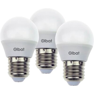 Pack de 3 bombillas LED E27 G45 6W 6000K 500Lm - ELBAT Pack de 3 bombillas LED E27 G45 6W 6000K 500Lm - ELBAT