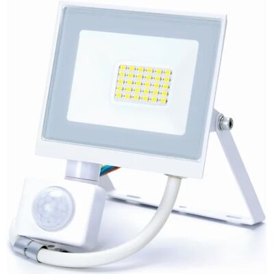 AIGOSTAR Proyector LED IP65 220V Blanco 4000K 20W 1800Lm con sensor (Blanco) AIGOSTAR Proyector LED IP65 220V Blanco 4000K 20W 1800Lm con sensor (Blanco)