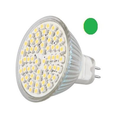 ELMARK Lámpara 60 LEDs SMD3528 12V MR16 3W Color Verde ELMARK Lámpara 60 LEDs SMD3528 12V MR16 3W Color Verde