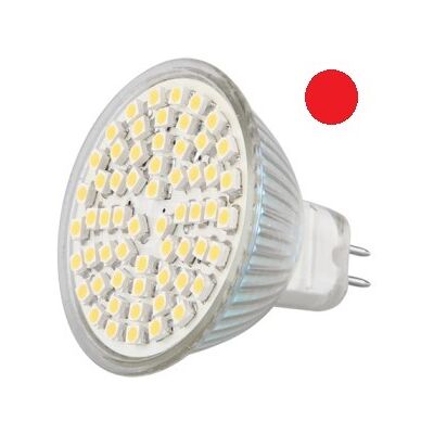 ELMARK Lámpara 60 LEDs SMD3528 12V MR16 3W Color Rojo ELMARK Lámpara 60 LEDs SMD3528 12V MR16 3W Color Rojo