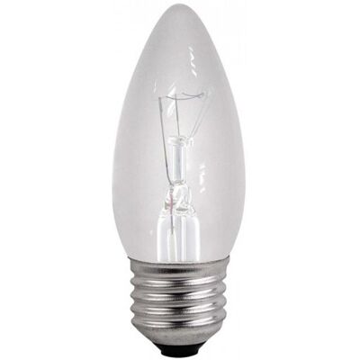 Lámpara Incandescente Plana c/ Vela E27 40W Lámpara Incandescente Plana c/ Vela E27 40W