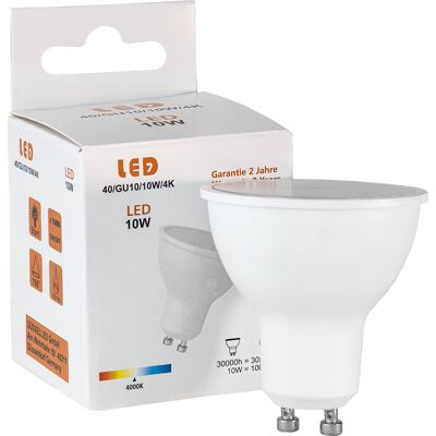 Lámpara LED 220V GU10 10W Blanco 4000K Lámpara LED 220V GU10 10W Blanco 4000K