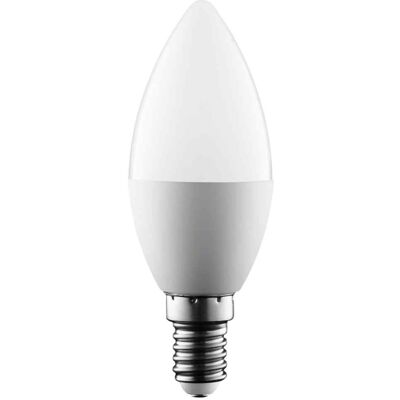 AIGOSTAR Lámpara LED Opalina 220V E14 6W Blanco Q. 3000K 510Lm AIGOSTAR Lámpara LED Opalina 220V E14 6W Blanco Q. 3000K 510Lm