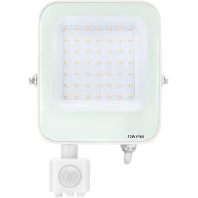 AIGOSTAR Proyector LED Slim IP65 220V Blanco 4000K 30W 2700Lm con Sensor (Blanco) AIGOSTAR Proyector LED Slim IP65 220V Blanco 4000K 30W 2700Lm con Sensor (Blanco)