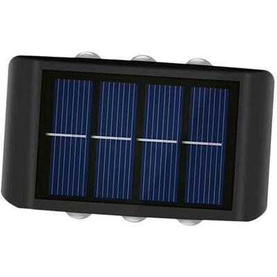 Aplique de pared LED solar 6000K IP65 (negro) - ELBAT Aplique de pared LED solar 6000K IP65 (negro) - ELBAT