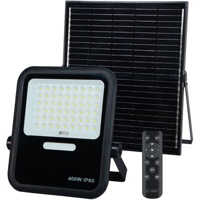GSC Kit Proyector LED Blanco 400W 6000K con Sensor + Panel Solar + Control Remoto (IP65) GSC Kit Proyector LED Blanco 400W 6000K con Sensor + Panel Solar + Control Remoto (IP65)