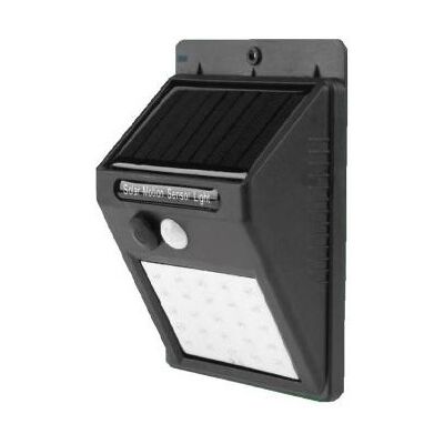 Lámpara de pared LED solar para exteriores con sensor de movimiento PIR (negro) Lámpara de pared LED solar para exteriores con sensor de movimiento PIR (negro)