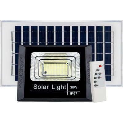 Kit Proyector LED 30W F. Blanco 6000K c/ Sensor + Panel Solar (IP65) Kit Proyector LED 30W F. Blanco 6000K c/ Sensor + Panel Solar (IP65)