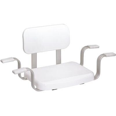Asiento para Bañera VITAEASY - Puntas de Goma Antideslizantes - Hasta 150kg - Fácil de Instalar - Blanco y Cromo - Asiento para Bañera Asiento para Bañera VITAEASY - Puntas de Goma Antideslizantes - Hasta 150kg - Fácil de Instalar - Blanco y Cromo - Asiento para Bañera