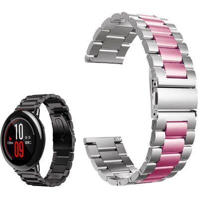 cinturón Enlaces duales (rosa) para Xiaomi Amazfit Pace/Stratos/Stratos2S/GTR 47mm/Ticwatch/Huawei/ cinturón Enlaces duales (rosa) para Xiaomi Amazfit Pace/Stratos/Stratos2S/GTR 47mm/Ticwatch/Huawei/