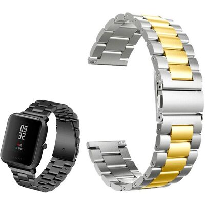 cinturón Enlaces duales (dorado) para Xiaomi Amazfit GTS/Bip/Bip Lite/ GTR 42mm/Ticwatch/Huawei/Samsun cinturón Enlaces duales (dorado) para Xiaomi Amazfit GTS/Bip/Bip Lite/ GTR 42mm/Ticwatch/Huawei/Samsun