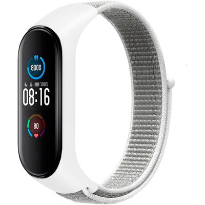 Brazalete de nylon para pulsera Mi Band 5 y Mi Band 6 (blanco) - XIAOMI Brazalete de nylon para pulsera Mi Band 5 y Mi Band 6 (blanco) - XIAOMI