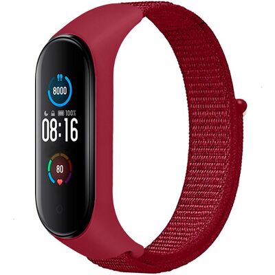 Brazalete de nylon para Mi Band 5 y Mi Band 6 (Rojo) - XIAOMI Brazalete de nylon para Mi Band 5 y Mi Band 6 (Rojo) - XIAOMI