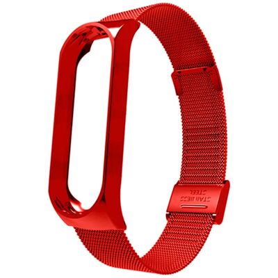 Correa de metal milanesa para pulsera Mi Band 5 y Mi Band 6 (Roja) - XIAOMI Correa de metal milanesa para pulsera Mi Band 5 y Mi Band 6 (Roja) - XIAOMI