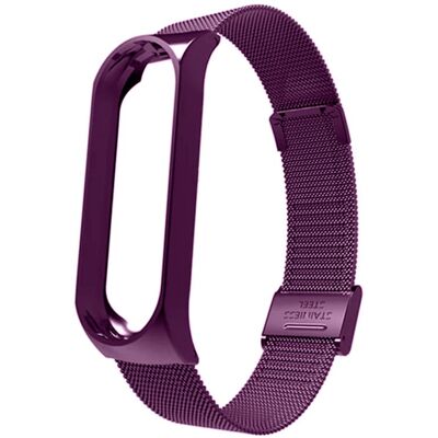 Correa de metal milanesa para pulsera Mi Band 5 y Mi Band 6 (púrpura) - XIAOMI Correa de metal milanesa para pulsera Mi Band 5 y Mi Band 6 (púrpura) - XIAOMI
