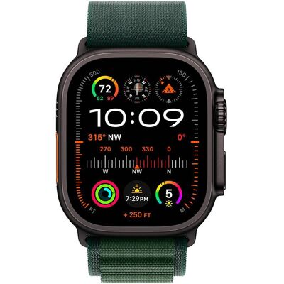 Apple Watch Ultra 2 GPS + Cellular 49 mm Titanio Negro con Alpine Loop Verde Oscuro M Apple Watch Ultra 2 GPS + Cellular 49 mm Titanio Negro con Alpine Loop Verde Oscuro M