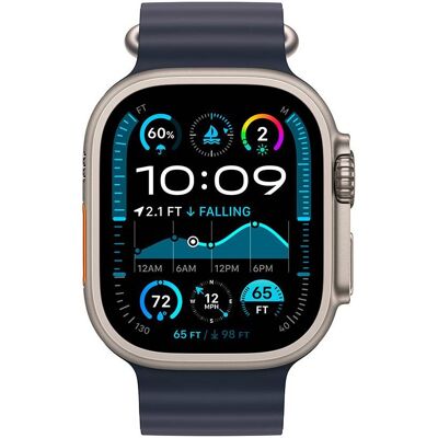 Apple Watch Ultra 2 GPS + Cellular 49 mm Titanio natural con correa Ocean Band azul marino Apple Watch Ultra 2 GPS + Cellular 49 mm Titanio natural con correa Ocean Band azul marino