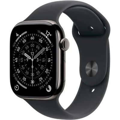 Apple Watch Series 11 GPS + Cellular 46 mm titanio pizarra con correa deportiva negra talla S/M Apple Watch Series 11 GPS + Cellular 46 mm titanio pizarra con correa deportiva negra talla S/M