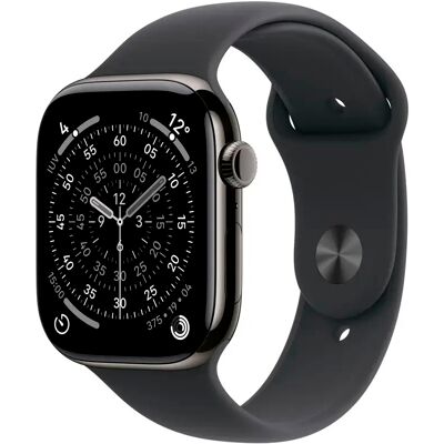 Apple Watch Series 11 GPS + Cellular 42 mm titanio pizarra con correa deportiva negra talla S/M Apple Watch Series 11 GPS + Cellular 42 mm titanio pizarra con correa deportiva negra talla S/M