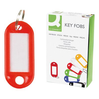 Llavero Q-Connect Rojo (100 Uds) Llavero Q-Connect Rojo (100 Uds)