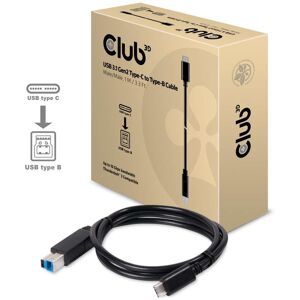 Club 3D Cable USB C Macho - USB B Macho 3.1 1m (Negro) - CLUB3D Club 3D Cable USB C Macho - USB B Macho 3.1 1m (Negro) - CLUB3D