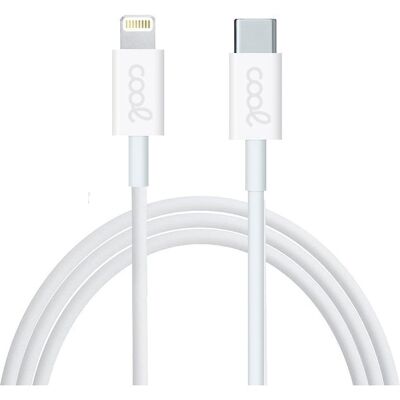Cable USB Tipo-C Macho - Iluminación Macho 1.2mts (Blanco) - COOL Cable USB Tipo-C Macho - Iluminación Macho 1.2mts (Blanco) - COOL