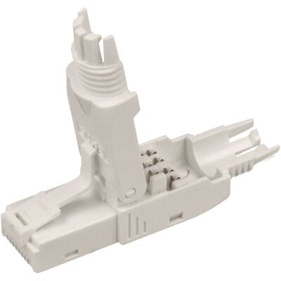 NIMO Conector de red macho RJ45 de 8 pines, Cat.6 UTP, Tool-Less (blanco) NIMO Conector de red macho RJ45 de 8 pines, Cat.6 UTP, Tool-Less (blanco)