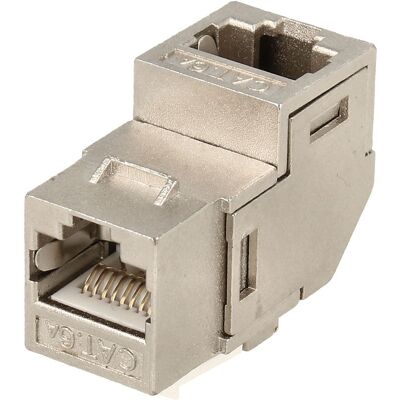 NIMO Adaptador Keystone RJ45 Cat.6A FTP hembra a hembra en ángulo 90º NIMO Adaptador Keystone RJ45 Cat.6A FTP hembra a hembra en ángulo 90º