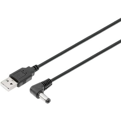 Cable alargador de CC 5,5 x 2,5 mm 90º macho - USB-A macho (1,5 m) - NIMO Cable alargador de CC 5,5 x 2,5 mm 90º macho - USB-A macho (1,5 m) - NIMO