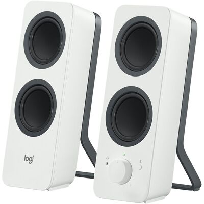 Altavoces Bluetooth estéreo 2.0 Z207 de 10 W de potencia máxima y 5 W RMS (blancos) - LOGITECH Altavoces Bluetooth estéreo 2.0 Z207 de 10 W de potencia máxima y 5 W RMS (blancos) - LOGITECH