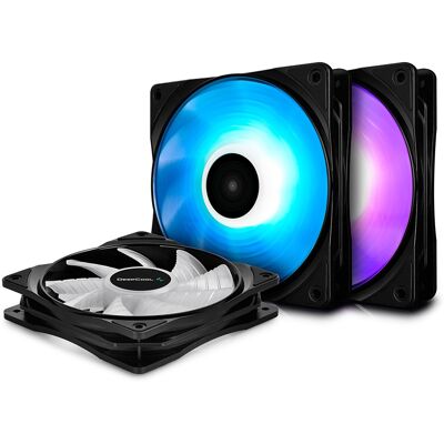 Pack 3x Ventiladores RF120 3 en 1 120mm (Negro) - DEEPCOOL Pack 3x Ventiladores RF120 3 en 1 120mm (Negro) - DEEPCOOL