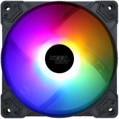 Ventilador RGB de 120 mm XFC-120F (negro) - KEEP OUT Ventilador RGB de 120 mm XFC-120F (negro) - KEEP OUT