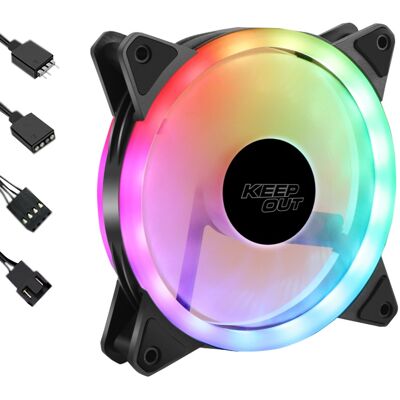 Ventilador ARGB XFC-120SR de 120 mm (negro) - KEEP OUT Ventilador ARGB XFC-120SR de 120 mm (negro) - KEEP OUT