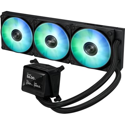 Enfriador de agua CPU Max Gaming LC 360 ARGB LCD todo en uno 360mm (negro) - ASUS Enfriador de agua CPU Max Gaming LC 360 ARGB LCD todo en uno 360mm (negro) - ASUS