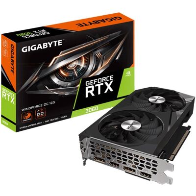 Tarjeta Gráfica GeForce RTX 3060 Windforce OC 12GB GDDR6 (rev. 2.0) - GIGABYTE Tarjeta Gráfica GeForce RTX 3060 Windforce OC 12GB GDDR6 (rev. 2.0) - GIGABYTE