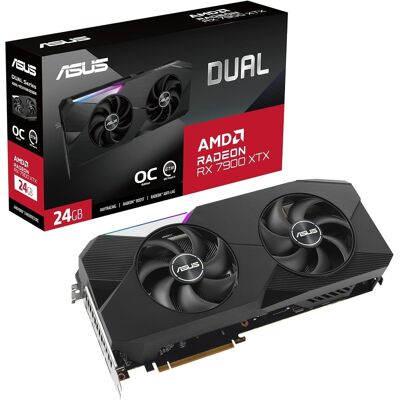 Tarjeta de vídeo Radeon RX 7900 XTX Dual OC de 24 GB GDDR6 - ASUS Tarjeta de vídeo Radeon RX 7900 XTX Dual OC de 24 GB GDDR6 - ASUS