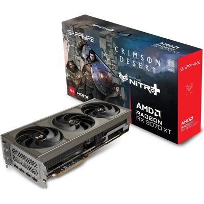 AMD Radeon RX 9070 XT "RDNA 4" Nitro Crimson Desert Edition 16GB GDDR6 Tarjeta gráfica - SAPPHIRE AMD Radeon RX 9070 XT "RDNA 4" Nitro Crimson Desert Edition 16GB GDDR6 Tarjeta gráfica - SAPPHIRE