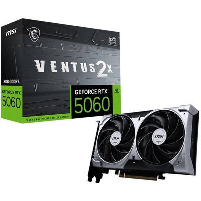 Tarjeta gráfica NVIDIA GeForce RTX 5060 "Blackwell" Ventus 2X OC 8G GDDR7 DLSS4 - MSI Tarjeta gráfica NVIDIA GeForce RTX 5060 "Blackwell" Ventus 2X OC 8G GDDR7 DLSS4 - MSI