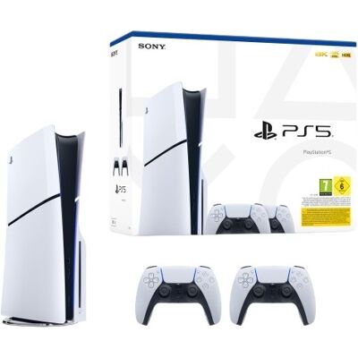 Sony PlayStation 5 Slim (PS5 Slim) - Edición Estándar + 2 Controladores DualSense Sony PlayStation 5 Slim (PS5 Slim) - Edición Estándar + 2 Controladores DualSense