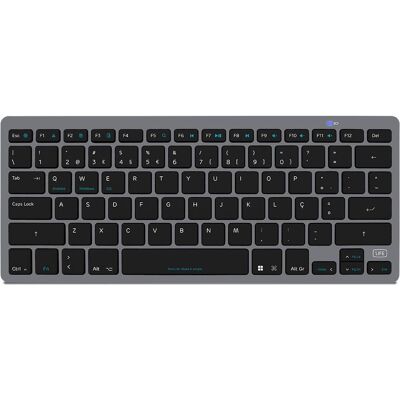 Teclado PT delgado multidispositivo Bluetooth (negro) - 1LIFE Teclado PT delgado multidispositivo Bluetooth (negro) - 1LIFE