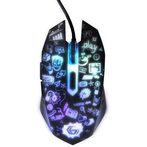 Ratón óptico para juegos con cable LED MUS-6B-GRAFIX - GEMBIRD Ratón óptico para juegos con cable LED MUS-6B-GRAFIX - GEMBIRD