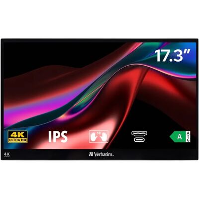 Monitor Portátil Táctil IPS 17.3" PMT-17 4K Ultra HD (Negro) - VERBATIM Monitor Portátil Táctil IPS 17.3" PMT-17 4K Ultra HD (Negro) - VERBATIM