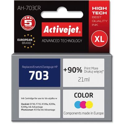 Cartucho de tinta compatible HP 703 (tricolor) - ACTIVEJET Cartucho de tinta compatible HP 703 (tricolor) - ACTIVEJET