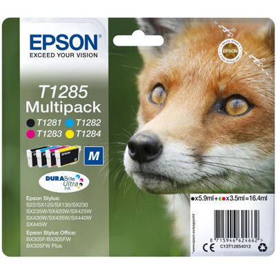 Pack 4x Cartuchos de Tinta S22/SX42xW/BX305 (Negro/Azul/Magenta/Amarillo) - EPSON Pack 4x Cartuchos de Tinta S22/SX42xW/BX305 (Negro/Azul/Magenta/Amarillo) - EPSON