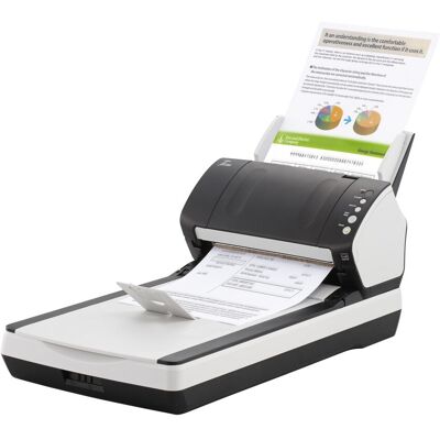 Escáner fi-7240 600x600 DPI Cama plana y ADF A4 Negro / Blanco - FUJITSU Escáner fi-7240 600x600 DPI Cama plana y ADF A4 Negro / Blanco - FUJITSU
