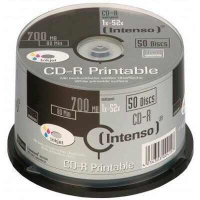 Pack 50x CD-R 700MB / 80min Imprimible - INTENSO Pack 50x CD-R 700MB / 80min Imprimible - INTENSO